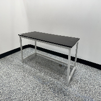 7' Black Stationary Lab Table image 1